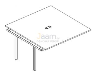 Стол для переговоров Секция стола для переговоров на металлокаркасе DUE Б2 131-1 БП