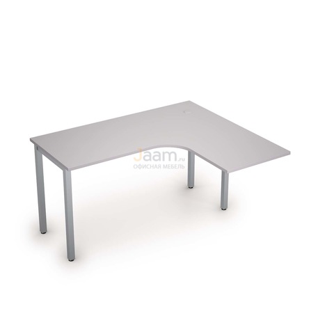 Мебель для персонала Стол криволинейный на металлических опорах правый 2М.131