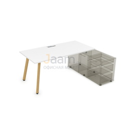 Мебель для персонала Стол рабочий с тумбой опорной Iron Wood 10СТО.084