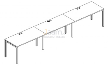 Мебель для персонала Рабочая станция на металлокаркасе DUE Б2 003-3 БП