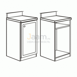 Мебель для гостиниц Офисная тумба с воротником под холодильник левая R6213V