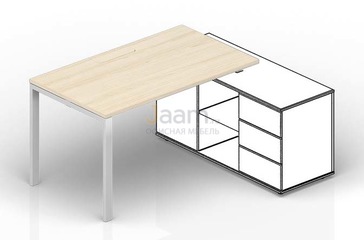 Мебель для персонала Стол для крепления к сервисной опорной тумбе (меламиновый аутлет) STM128FU