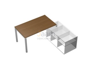 Мебель для персонала  Стол рабочий (160) на опорной тумбе правой (БЕЗ ТУМБЫ) КВ 0115