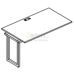 Мебель для персонала Секция стола рабочей станции на металлокаркасе QUATTRO Б4 025-1 БП