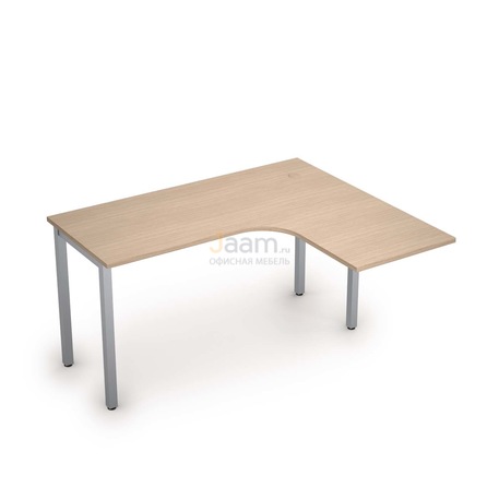 Мебель для персонала Стол криволинейный на металлических опорах правый 2М.131