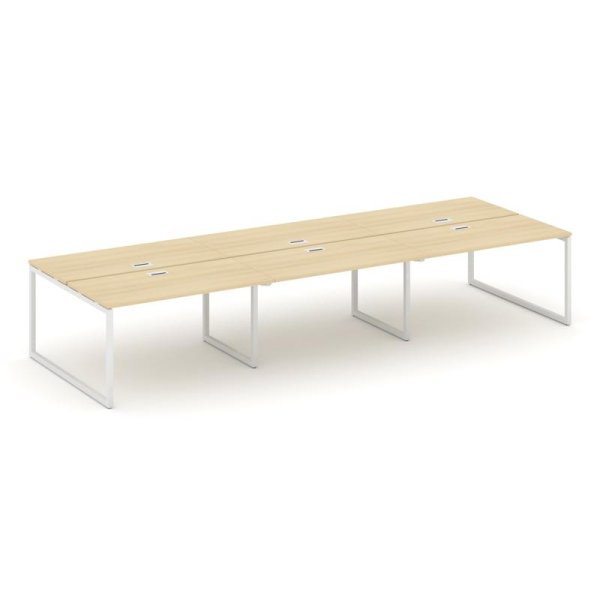 Рабочая станция 2-х сторонняя SN-4O.DRS-084 (4740х1632х750) (Акация Лорка/Металл Белый)