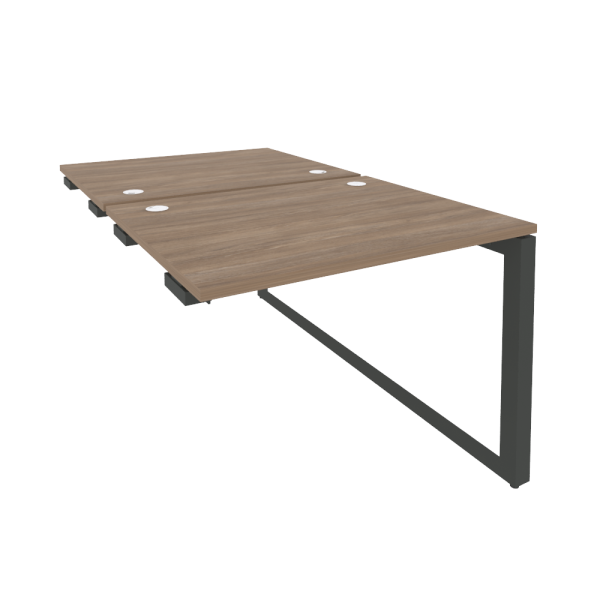 Стол-приставка двойной на О-образном м/к к опорным элем. Onix O.MO-D.SPR-1.8 980x1635x750 (Дуб Аризона/Черный металл)