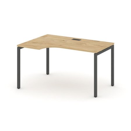 Стол рабочий эргономичный SN-4P.SPA-002(L) (1580х600/980х750) (Тиквуд Светлый/Металл Антрацит)