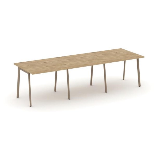 Стол переговорный ES.PRG-3.1-P (2940х980х750) (Тиквуд Светлый/Металл Латте)