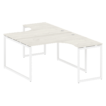 Рабочая станция криволинейная Metal System Style БО.РАС-СА-2.3 1400x2435x750