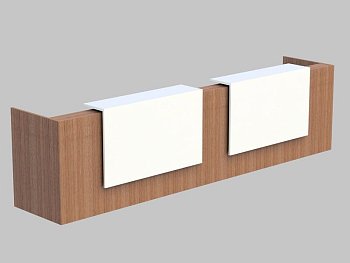 Композиция из 3 прямых модулей, верхний модуль лакировка Z2 Z2C12 L 4860x880x1130