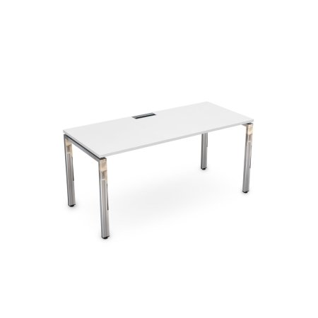 Стол рабочий Gloss line НСР-П.009 1400x700x750 (Белый премиумХром)