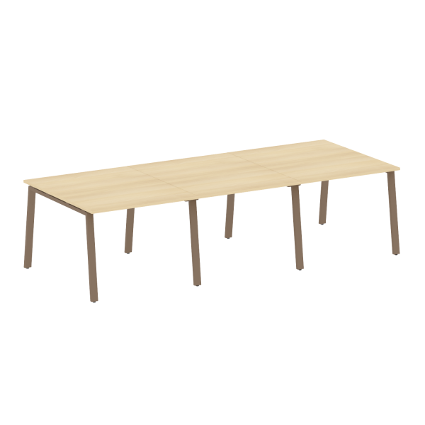 Стол для переговоров (3 столешницы) на А-образном м/к Metal System Style БА.ПРГ-3.1 3000x1235x750