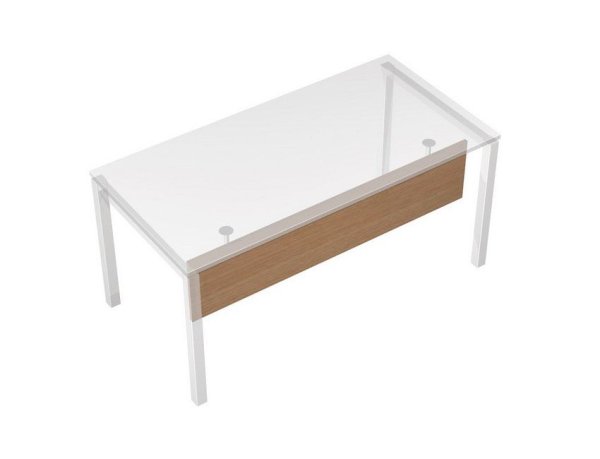 Экран ДСП с кронштейнами крепления стола 160 Profiquadro КВ 803 1390x320x18 (Белый премиум / Вишня скандинавская)