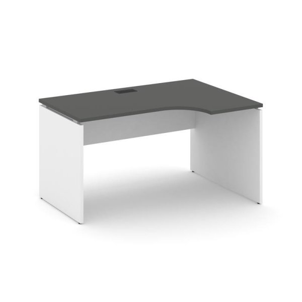 Стол рабочий эргономичный SN-D.SPA-022(R) (1580х800/980х750) (Антрацит/Белый)