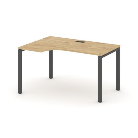 Стол рабочий эргономичный SN-6P.SPA-012(L) (1580х700/980х750) (Тиквуд Светлый/Металл Антрацит)