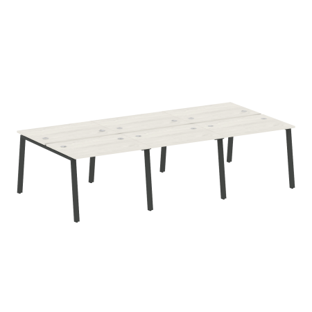 Рабочая станция на 6 рабочих места на А-образном м/к Metal System Style БА.СМ-6.1 3000x1475x750
