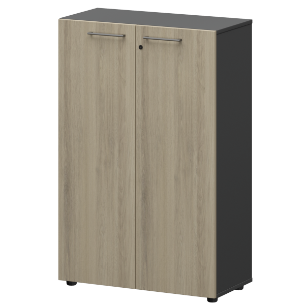 Шкаф средний закрытый Кортез СМШ38F 792x380x1190 (Кронберг/Графит)