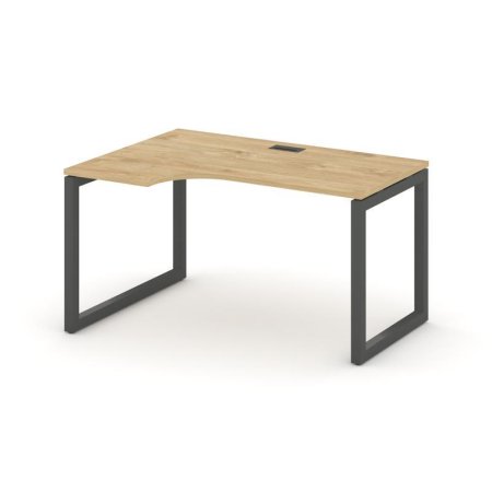 Стол рабочий эргономичный SN-5O.SPA-022(L) (1580х800/980х750) (Тиквуд Светлый/Металл Антрацит)