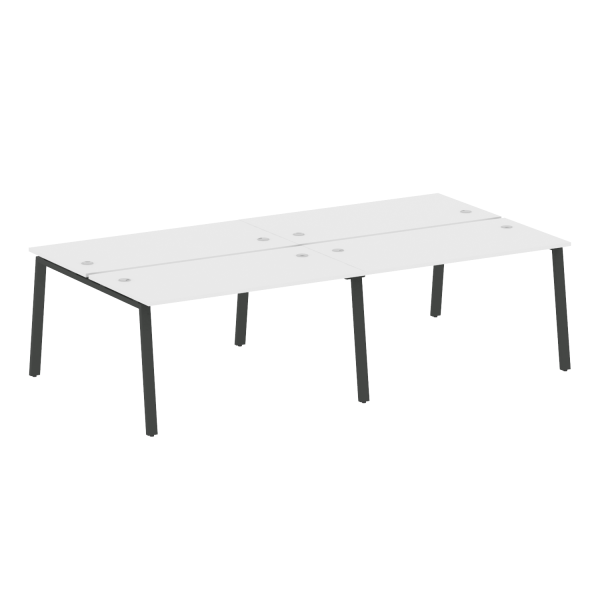 Рабочая станция на 4 рабочих места на А-образном м/к Metal System Style БА.СМ-4.3 2800x1475x750
