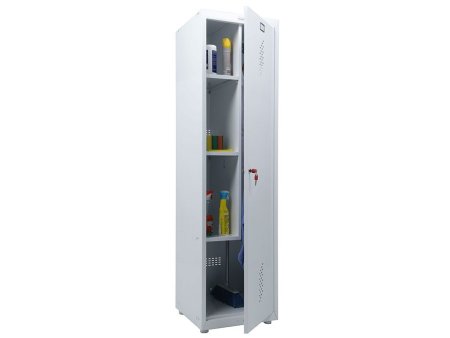 Медицинский шкаф для уборочного инвентаря МД 1 ШМ-SS (Белый)