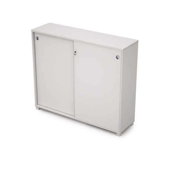 6ШКЗ.014 Шкаф-купе с замком (1437x400x1205) (Белый)